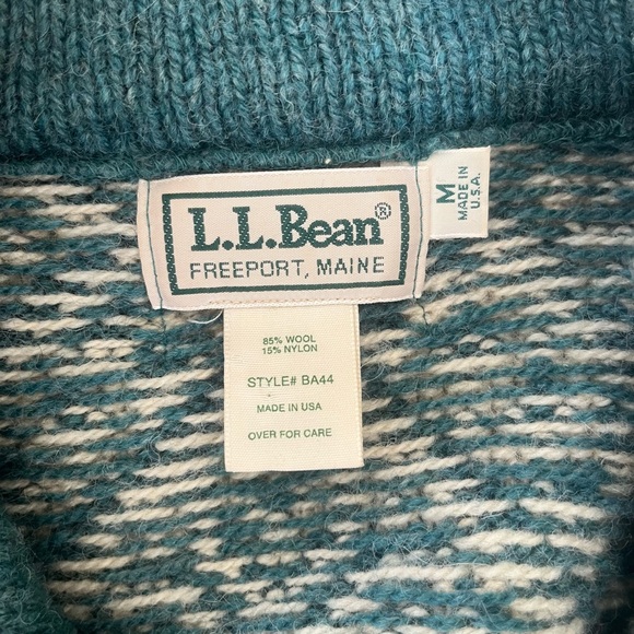 L.L. Bean Wool Nordic Cardigan - Made in U.S.A. Size M. - Picture 3 of 7